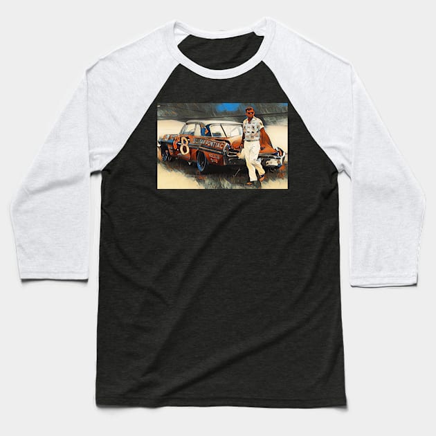 Automobile Art Baseball T-Shirt by PsyCave